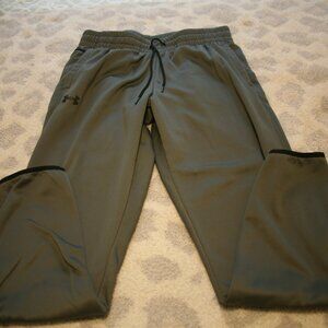 Under Armour Men's Loose Fit Tapered Leg Jogging Pants, Size Large, Dark Grey